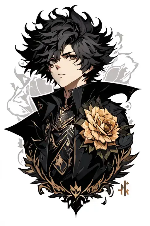 Asta Black clover tattoo design idea