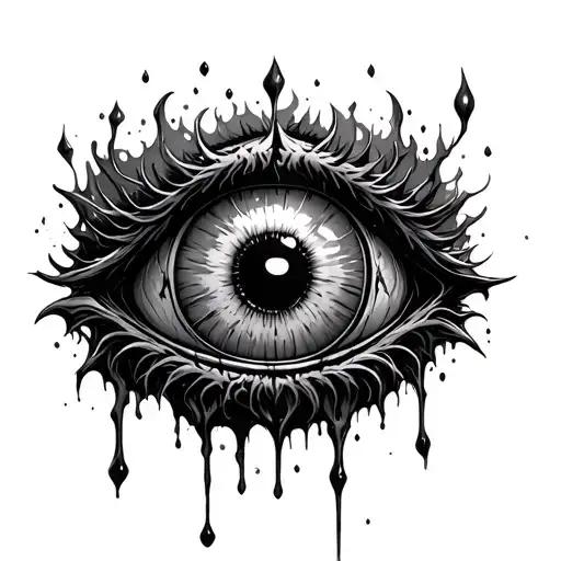 eye of ctulhu terraria game bloody tattoo design idea