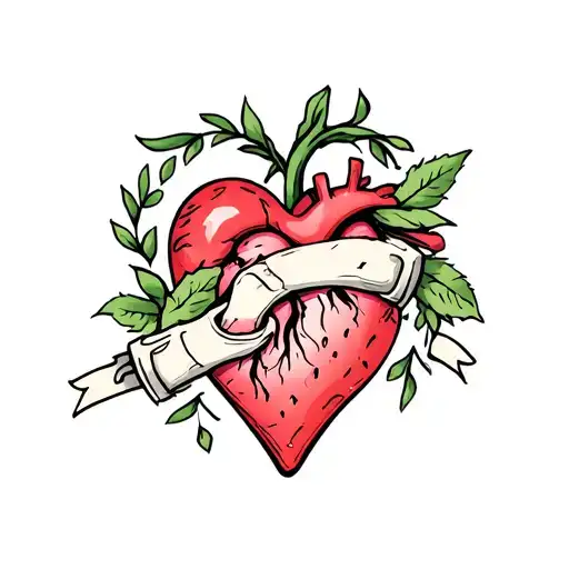 heart attack tattoo design idea
