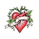 heart attack tattoo design idea