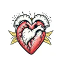 heart attack tattoo design idea