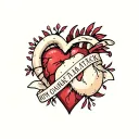 heart attack tattoo design idea