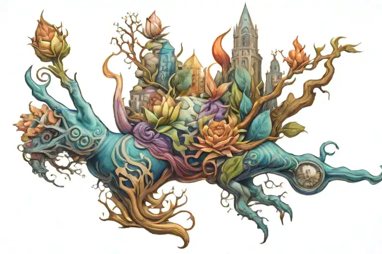 the art of letting go  tattoo design idea