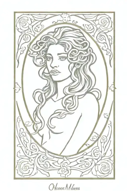 medusa tarot card tattoo design idea