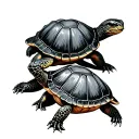 3 turtles tattoo design idea