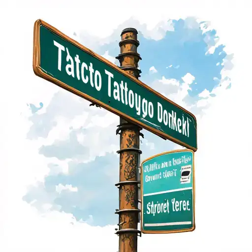 Street Sign tattoo design idea