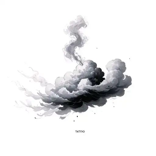 Coverup Clouds and Smoke tattoo design idea