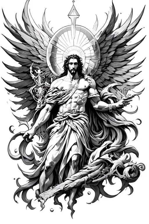 Chronos god tattoo design idea