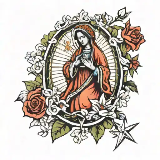 hail mary tattoo design idea