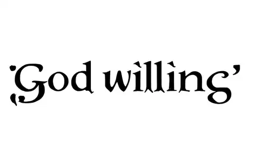 "God willing" tattoo design idea