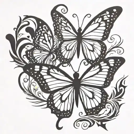 monarch butterfly tribal tattoo tattoo design idea