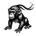 Chinese Monkey tattoo design idea