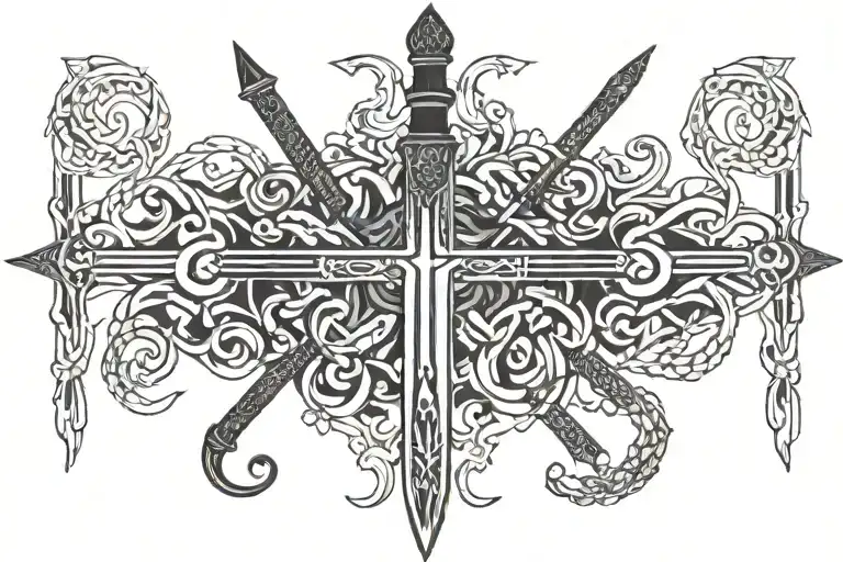 narsil sword tattoo design idea