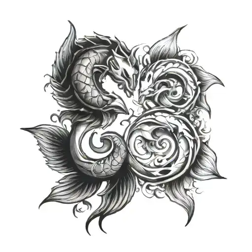 pisces and scorpio couple tattoos tattoo design idea