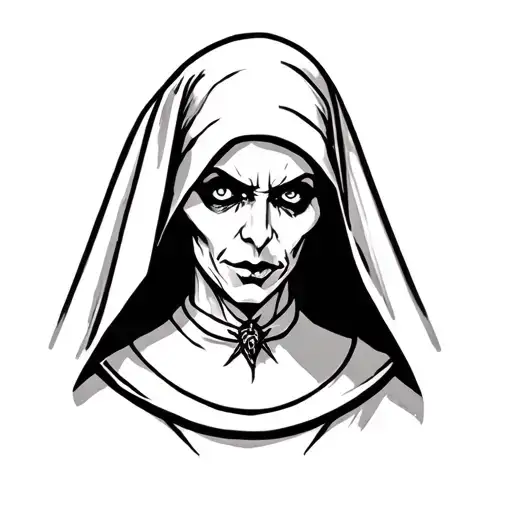 Evil Nun tattoo design idea
