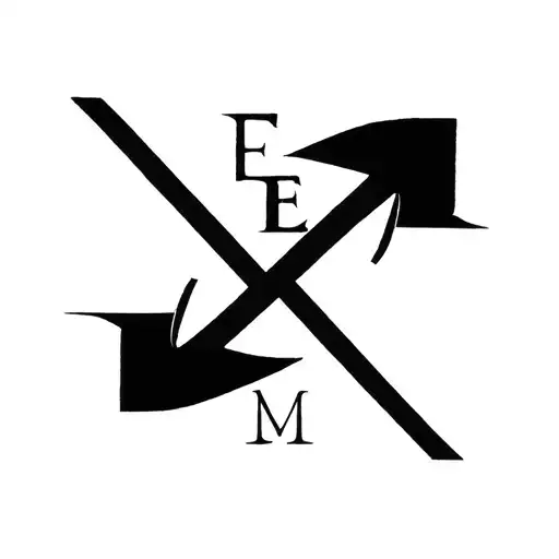 Combine letters E, M and I tattoo design idea