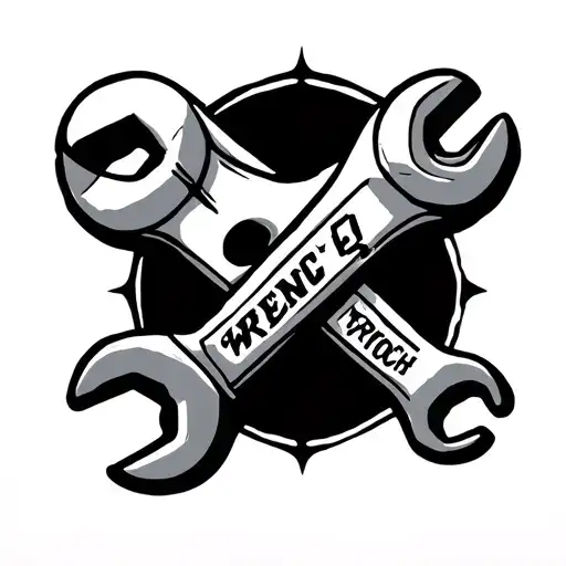 Wrench tattoo design idea