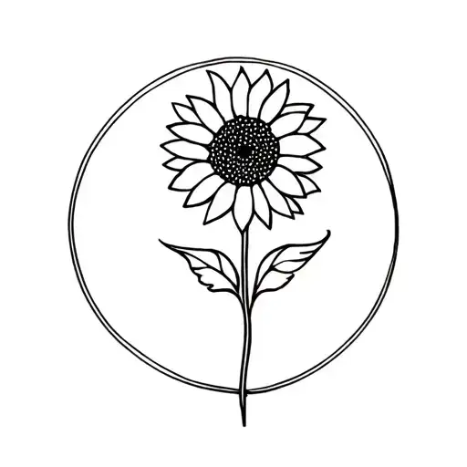 sunflower surrounded tattoo design idea