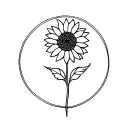 sunflower surrounded tattoo design idea