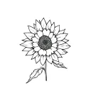 sunflower surrounded tattoo design idea