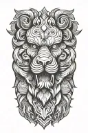 foo dog tattoo design idea