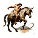 Theseus and the menitaur tattoo design idea