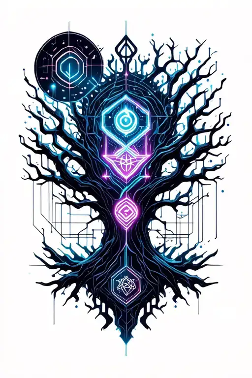 Dna Tree tattoo design idea