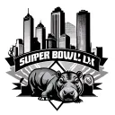 bengals tattoo celebrating winning super bowl lx including the Cincinnati skyline and a baby hippo tattoo design idea
