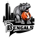 bengals tattoo celebrating winning super bowl lx including the Cincinnati skyline and a baby hippo tattoo design idea