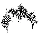 "Bite The Bullet" "Bite The Bullet" Blackwork Dark Lettering Calligraphy Chaotic Hardcore, Soft-Edge, High-Contrast Black Ink Expressive tattoo design idea