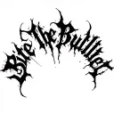 "Bite The Bullet" "Bite The Bullet" Blackwork Dark Lettering Calligraphy Chaotic Hardcore, Soft-Edge, High-Contrast Black Ink Expressive tattoo design idea