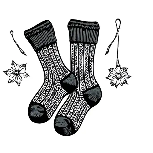 to knit some socks tattoo design idea