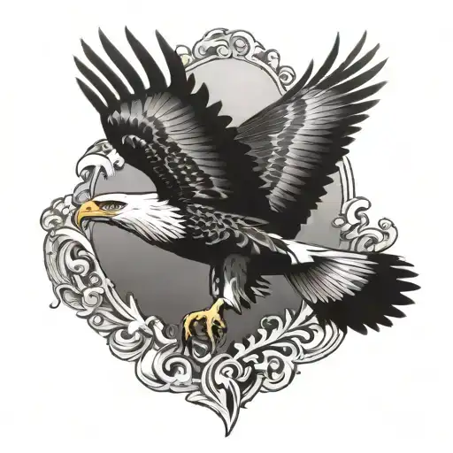 soaring eagle tattoo design idea