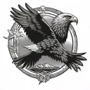 soaring eagle tattoo design idea