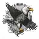 soaring eagle tattoo design idea
