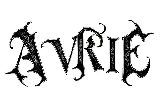 "AVRIE" tattoo design idea