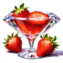 StrawberryMartini spread within a diamond brilliant cut. I don't need strawberries tattoo design idea