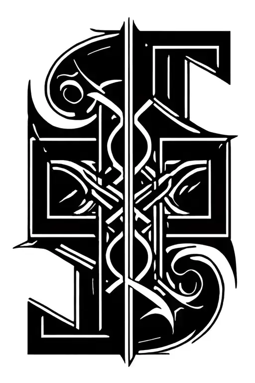 "1985"   protection viking symbol tattoo design idea