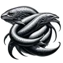 swimming eels rammstein tattoo design idea
