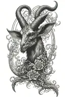nightmarish Baphomet tattoo design idea