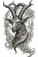 nightmarish Baphomet tattoo design idea