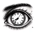 eye clock on hand tattoo tattoo design idea