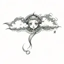 Coverup Clouds and Smoke tattoo design idea
