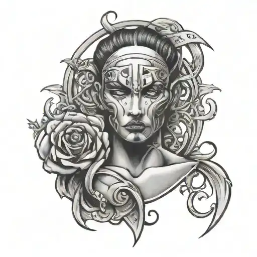 bdsm slave motif tattoo design idea