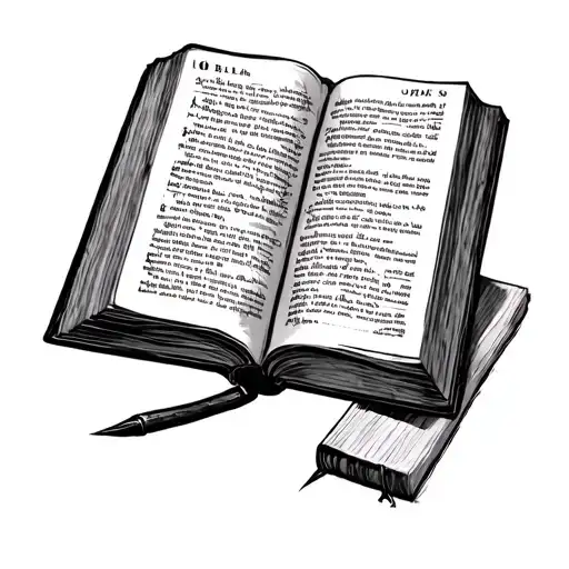 Open Bible tattoo design idea