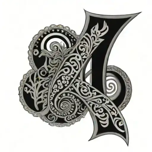 ghafitti letters paisley tattoo design idea