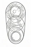 zen circle letting go tattoo design idea