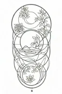 zen circle letting go tattoo design idea