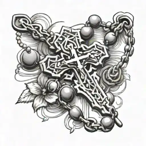 Rosary tattoo design idea