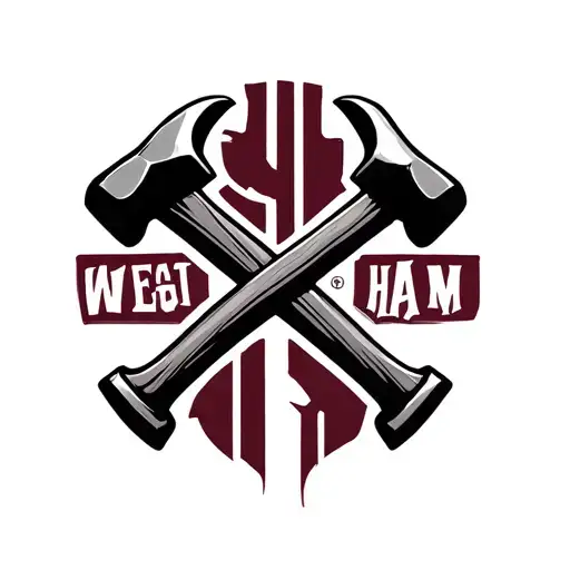 crossed hammer sign West Ham United hammers tattoo design idea